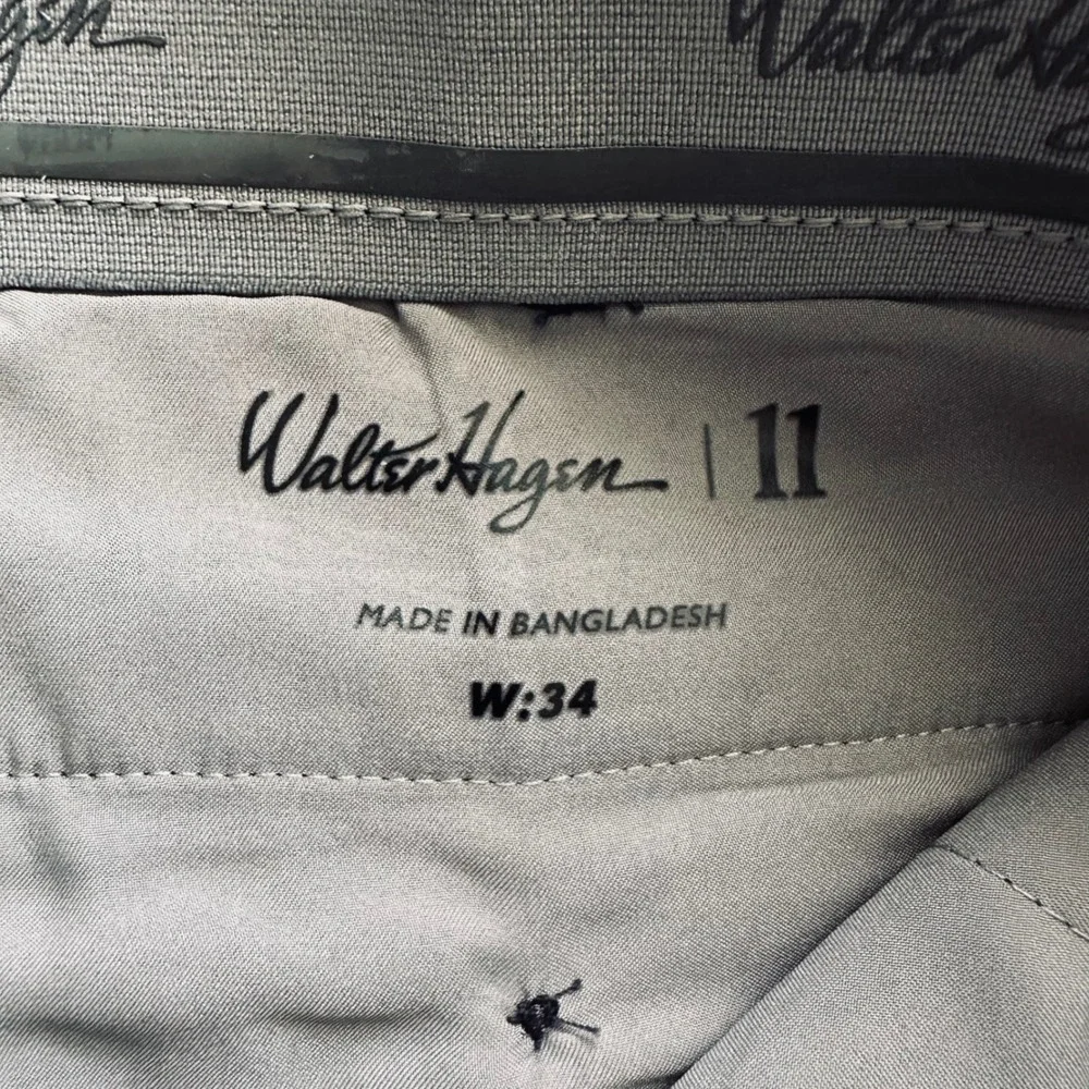 Preppy Walter Hagen 11 Golf Shorts 34 Navy Palm Tree Embroidered Performance